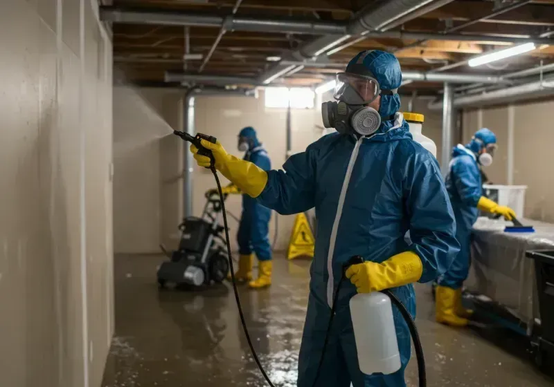 Basement Sanitization and Antimicrobial Treatment process in Maplewood, WA